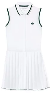 Lacoste Damska sukienka sportowa Ef1003, biała/zielona, 30 - Sukienki - miniaturka - grafika 1