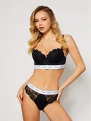 Biustonosze - Guess Biustonosz balkonetka O2BC06 KBBT0 Czarny - miniaturka - grafika 1