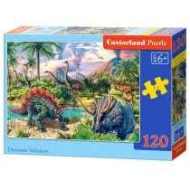 Castorland 120 ELEMENTÓW Dinozaury przy wulkanach 13234