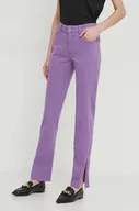 Spodnie damskie - Sisley jeansy damskie high waist - miniaturka - grafika 1