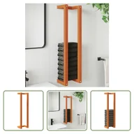 Ręczniki - The Living Store Wieszak na ręczniki wosk brązowy 23x18x90 cm lite drewno sosnowe - miniaturka - grafika 1