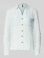 Koszule damskie - Bluzka koszulowa o kroju relaxed fit z czystej wiskozy model ‘BUMPY’ - miniaturka - grafika 1