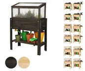 Szklarnie ogrodowe - Szklarnia na nóżkach z półką dolną OBL - Czarna / Wamar-Sosenka - miniaturka - grafika 1