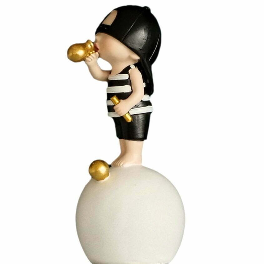 Nordycka Figurka Ozdobna Chłopiec na Piłce z Gumą - Bubble Boy