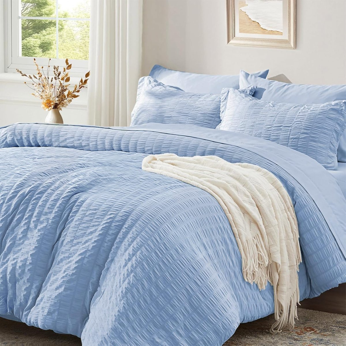 Zestaw Pościeli 200x200 z Mikrofibrą 2 Poszewki na Poduszkę 80 x 80 cm