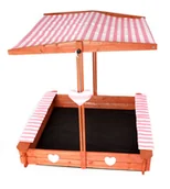 Place zabaw - Różowa piaskownica z daszkiem i ławeczkami C2-K62 - miniaturka - grafika 1