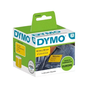 Dymo 2133400 samoprzylepne etykiety Zaokrąglony prostokąt Wyjmowana Żółty 220 szt., Taśma - Etykiety do drukarek - miniaturka - grafika 2