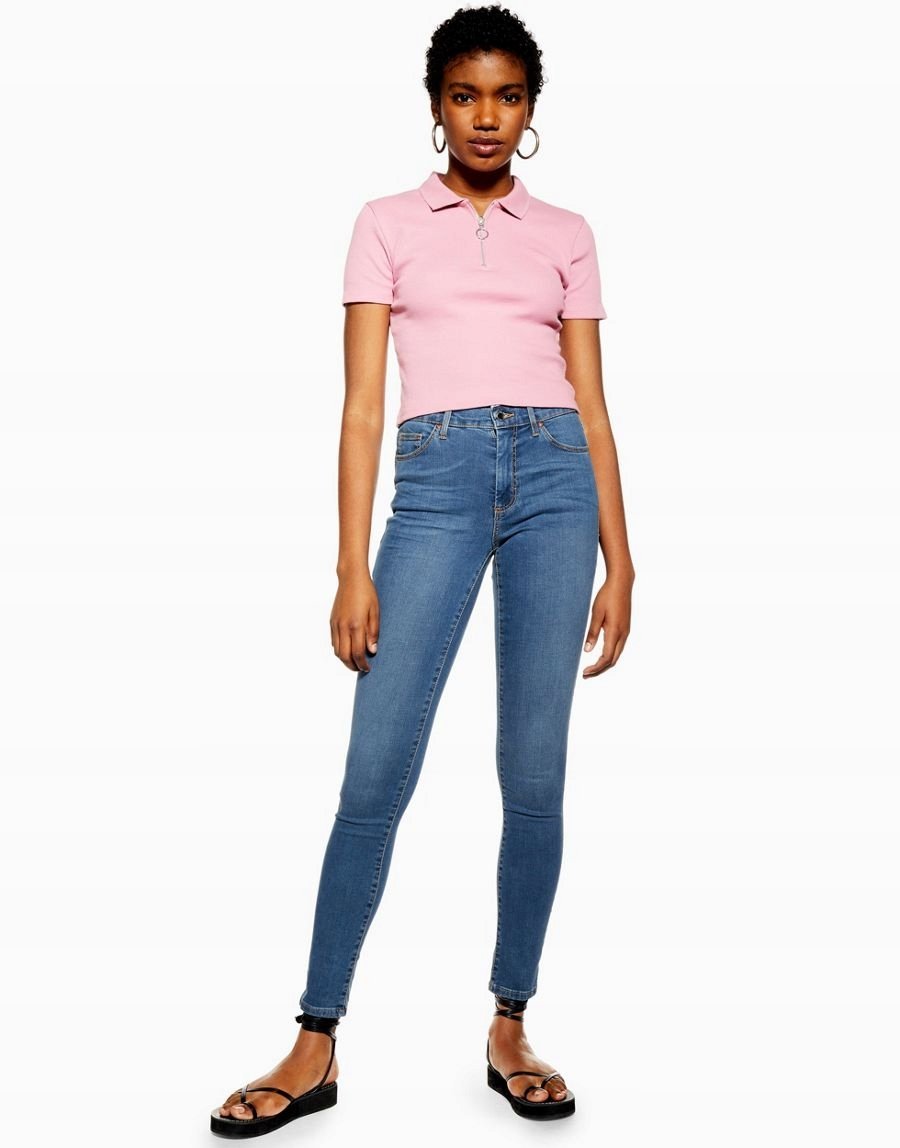 Topshop Jeansy Damskie Niebieskie Rurki 25/34 Xmy