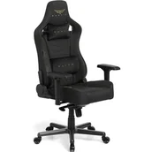 Fotele gamingowe - Fotel GAMVIS Elite 2.0 Pro XL Tkanina Czarny (złote elementy) - miniaturka - grafika 1