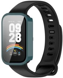 Bizon Etui ze szkłem do zegarka Case+Glass Watch do Xiaomi Smart Band 9 Active / Redmi Band 3, zielone - Akcesoria do smartwatchy - miniaturka - grafika 1