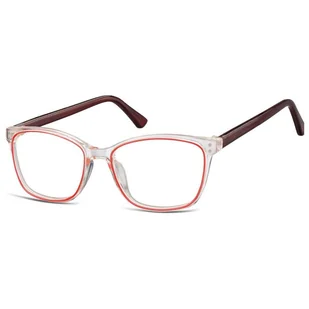 Damskie kocie oprawki korekcyjne okulary zerówki TR-99D bezbarwny/czerwony - Okulary korekcyjne, oprawki, szkła - miniaturka - grafika 1