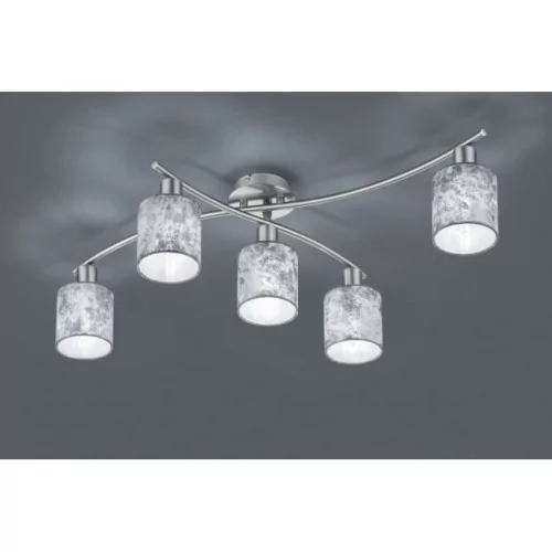 Trio Lampa sufitowa Garda nikiel mat/srebrny 5x25W 605400589 605400589