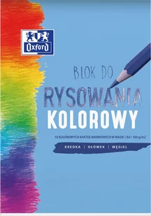 Blok rysunkowy A4/10k Oxford 100g kolorowy - Podobrazia, bloki, papiery - miniaturka - grafika 1
