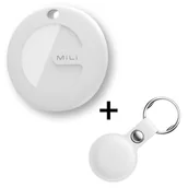 Lokalizatory GPS - Lokalizator Bluetooth GPS Mili MiTag Lokalizator iOS Pies Auto Kot Klucze Biały - miniaturka - grafika 1