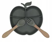 Miseczki i talerzyki dla dzieci - talerzyk z mocną przyssawka silikonowy talerz dla dziecka do karmienia BLW - miniaturka - grafika 1