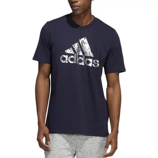 Koszulka adidas Liquid Foil Badge Of Sport Graphic HK9159 - granatowa - Adidas - Koszulki sportowe męskie - miniaturka - grafika 1