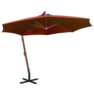 Parasole ogrodowe - Parasol ogrodowy wiszący, jodłowy słupek, terakota, 3,5x2,9 m - miniaturka - grafika 1