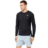 Koszulki sportowe męskie - Koszulka New Balance MT23225BK - czarna - miniaturka - grafika 1