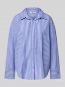 Koszule damskie - Bluzka koszulowa o kroju relaxed fit z dodatkiem bawełny model ‘OREGON’ - miniaturka - grafika 1