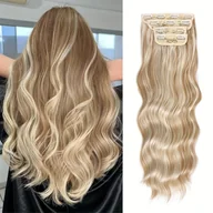 Pozostałe akcesoria fryzjerskie - TEMU Długie, faliste i kręcone wloczki z syntetycznego włosów Belle Show dla kobiet - 22" blond - 4 paczki, łatwe w instalacji, pełne pokrycie głowy, - miniaturka - grafika 1