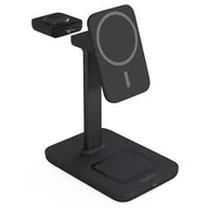 Ładowarki do telefonów - Bezprzewodowa ładowarka Epico Spello 3in1 Magnetic Station (9915101300235) Czarna - miniaturka - grafika 1