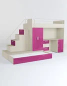 Krzesełka i taborety dla dzieci - Meblościanka Raj 5 Kaszmir Połysk - pokój dziecięcy, młodzieżowy z materacem i stelażem róż - miniaturka - grafika 1