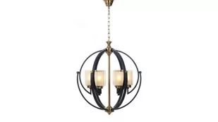 Lumina Deco Deco LAMPA WISZĄCA LOFT CZARNO-MOSIĘŻNA BERGEN W6 LDP 1232-6 (BK+MD) - Lampy sufitowe - miniaturka - grafika 1