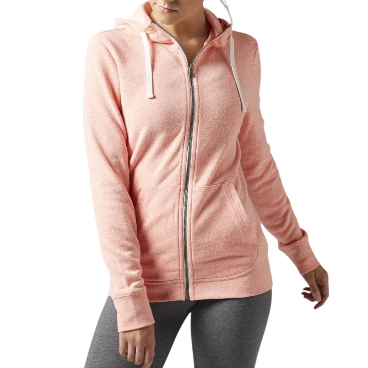 Damska Bluza Z Kapturem Różowa Reebok El Prime Group Fullzip Xxs
