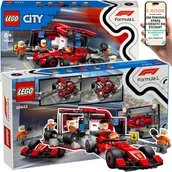 Klocki - Ferrari LEGO City 60443– Zestaw F1 z Mechanikami i Bolidem HIT PREZENTOWY DLA MAŁYCH FANÓW SZYBKICH AUT + EBOOK-1 - miniaturka - grafika 1