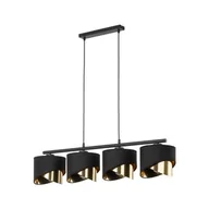 Lampy sufitowe - GRANT BLACK LAMPA WISZĄCA 4 PŁ - miniaturka - grafika 1