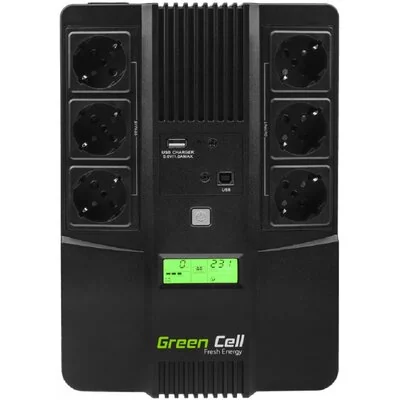 UPS Green Cell Zasilacz awaryjny UPS Green Cell AiO z wyświetlaczem LCD 600VA UPS06