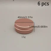 Pozostałe akcesoria kosmetyczne - TEMU 6 sztuk Rose Containers z spiralnymi pokrywkami - 15g Refillable Lipstick, Cream & Cosmetic Jars - Design odporny na wyciek, przyjazny do - miniaturka - grafika 1