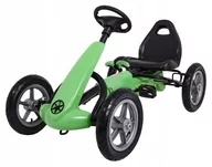 Jeździki dla dzieci - Duży Gokart na Pedały Gumowe Pompowane Koła Regulacja Zielony - miniaturka - grafika 1