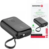 Powerbanki - SWISSTEN Powerbank PD 10000 mAh 22,5 W Czarny - miniaturka - grafika 1