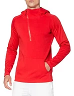 Bluzy męskie - Uhlsport Essential Pro męska bluza z kapturem z zamkiem błyskawicznym czerwony czerwony L 100506104 - miniaturka - grafika 1