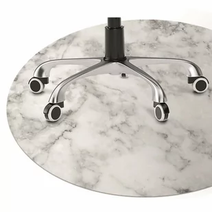 Podkładka pod krzesło Biały marmur fi100 cm - Podnóżki, podpórki, podkładki - miniaturka - grafika 1