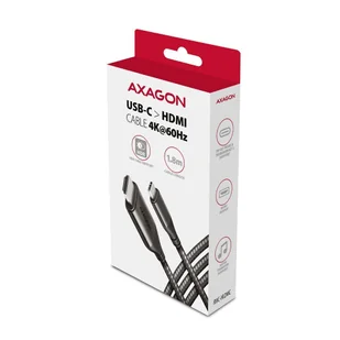 AXAGON RVC-HI2MC Adapter USB-C -> HDMI 2.0 4K/60Hz Aluminum, 1.8m kabel - Kable AXAGON RVC-HI2MC Adapter USB-C -> HDMI 2.0 4K/60Hz Aluminum, 1.8m kabel - Kable - miniaturka - grafika 3