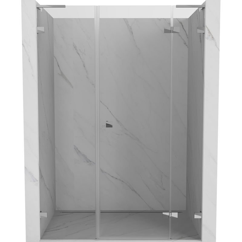 Mexen Lunar L drzwi prysznicowe uchylne prawe 145 cm, transparent, chrom - 834SL-145-050-01-00-P