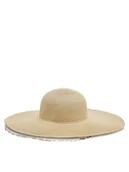 Czapki damskie - Guess Kapelusz Fedora AW9499 COT01 Beżowy - miniaturka - grafika 1