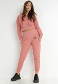 Komplety damskie - Ciemnoróżowy 2-częściowy Komplet Dresowy Nampheffo - miniaturka - grafika 1