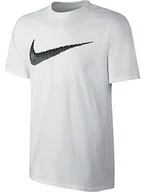 Koszulki męskie - Nike M Nsw Tee Hangtag Swoosh Tee dla mężczyzny biały/czarny M - miniaturka - grafika 1