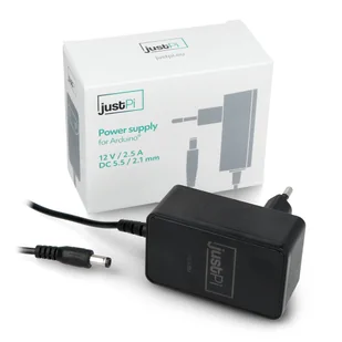 Zasilacz justPi 12V/2,5A do Arduino - wtyk DC 5,5/2,1mm - Zasilacze i transformatory - miniaturka - grafika 1