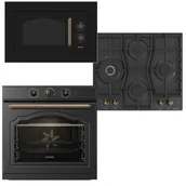 Zestawy AGD - Zestaw AGD do zabudowy Gorenje Piekarnik BOS67371CLB+ Płyta gazowa GW6D42CLB+ Mikrofalówka BM235 CLB - miniaturka - grafika 1