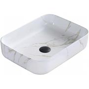 Umywalki - Mexen Carla umywalka nablatowa 50 x 39 cm biała kamień - 21555091 - miniaturka - grafika 1