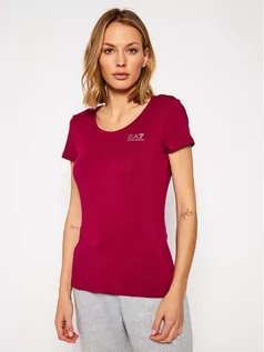 Koszulki i topy damskie - Emporio Armani EA7 T-Shirt 8NTT64 TJ28Z 1493 Różowy Regular Fit - grafika 1