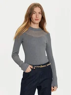 Swetry damskie - Morgan Sweter 232-MANDRIN Szary Slim Fit - miniaturka - grafika 1