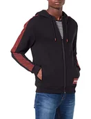 Bluzy męskie - HUGO Męska bluza z kapturem Dobbins z bawełny z powtarzającym się logo, czarny (Black1), L - miniaturka - grafika 1