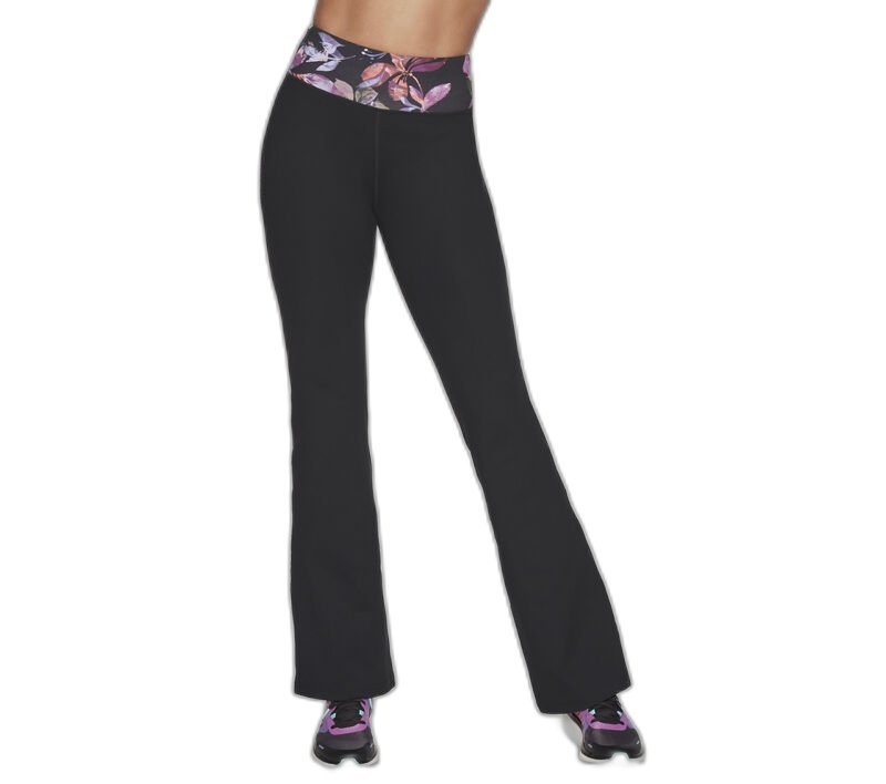 Spodnie dresowe flare damskie Skechers The Gowalk Pant Ultra czarne S