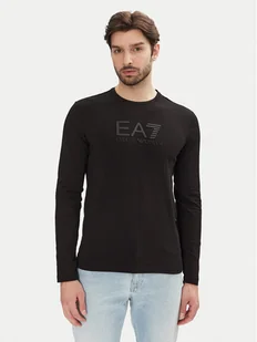 EA7 Emporio Armani Longsleeve 7M000227 AF10373 UC001 Czarny Slim Fit - Bluzy męskie - miniaturka - grafika 1