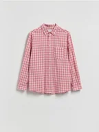 Koszule męskie - Reserved - Koszula comfort fit w kratę - brudny róż - miniaturka - grafika 1